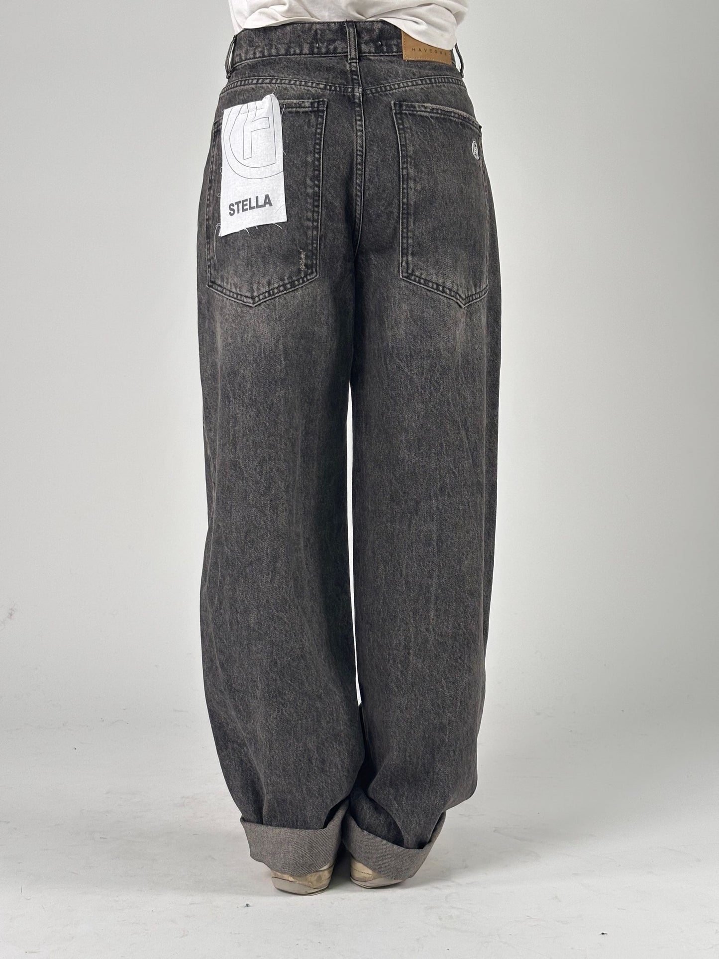 Jeans mod. stella con gamba larga