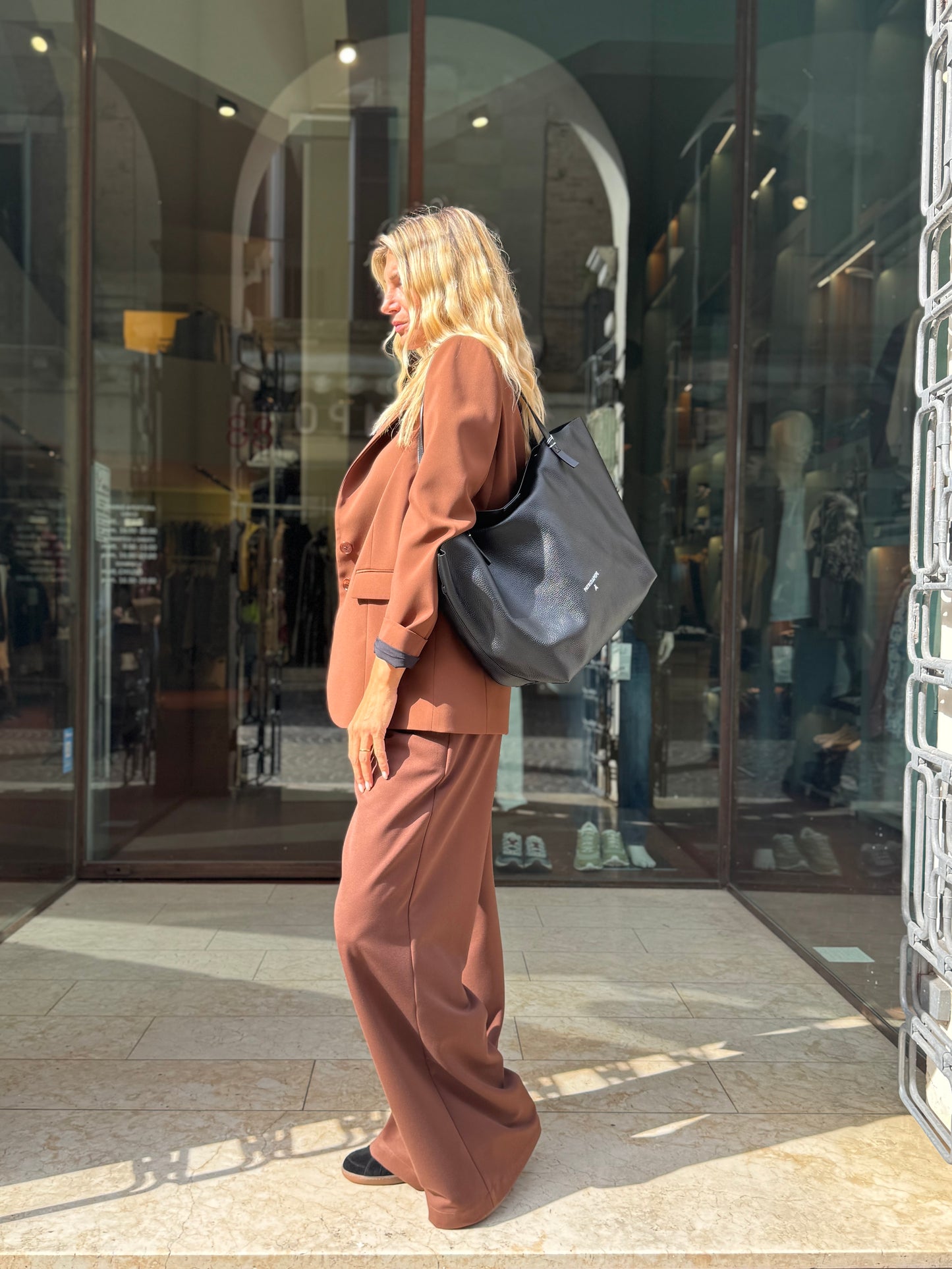 PATRIZIA PEPE Pantalone palazzo MARRONE