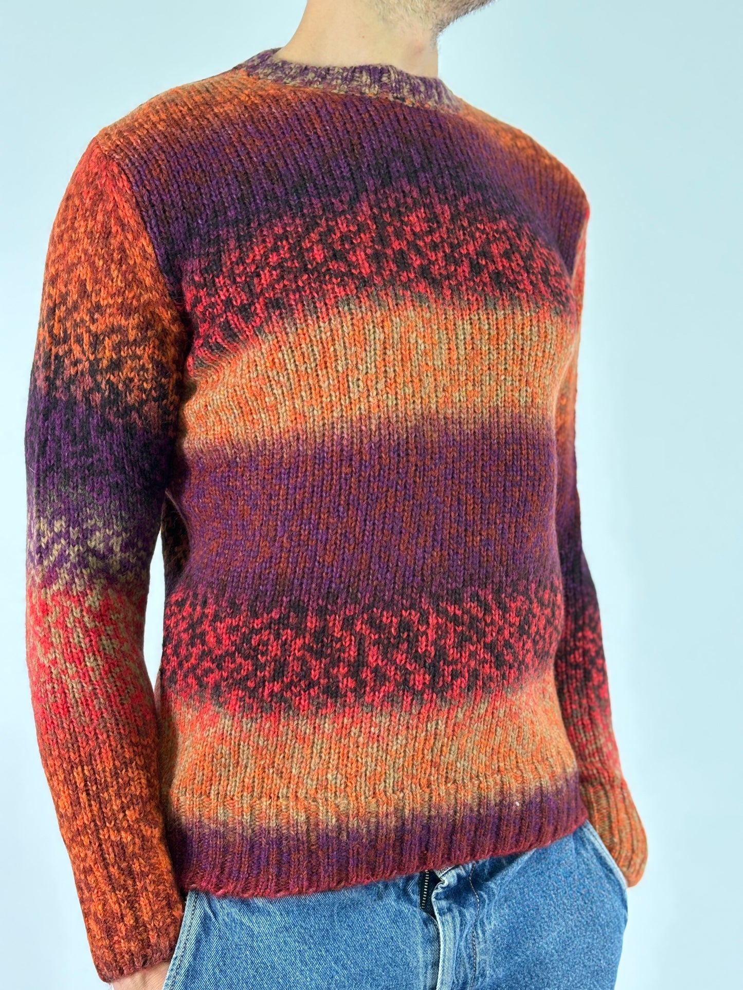 Retois Maglia girocollo ml multicolor ARANCIO