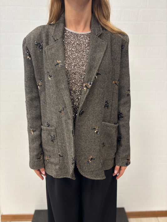 Philia Loft Giacca spinata con paillettes MARRONE