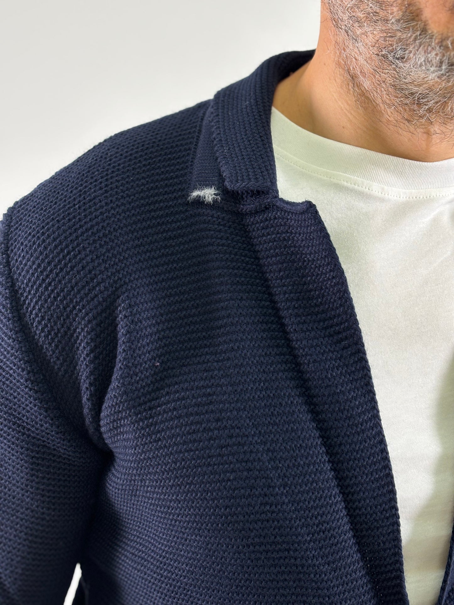 BL11 Giaccamaglia con tasche BLU