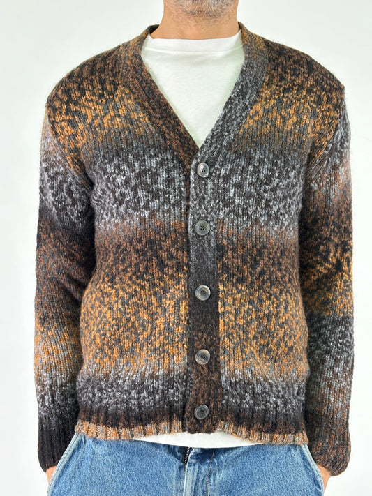 Retois Cardigan V misto lana GRIGIO/COCCIO/MORO