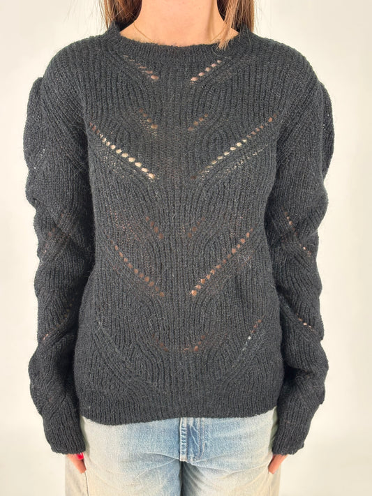 Kocca Maglia girocollo operata NERO