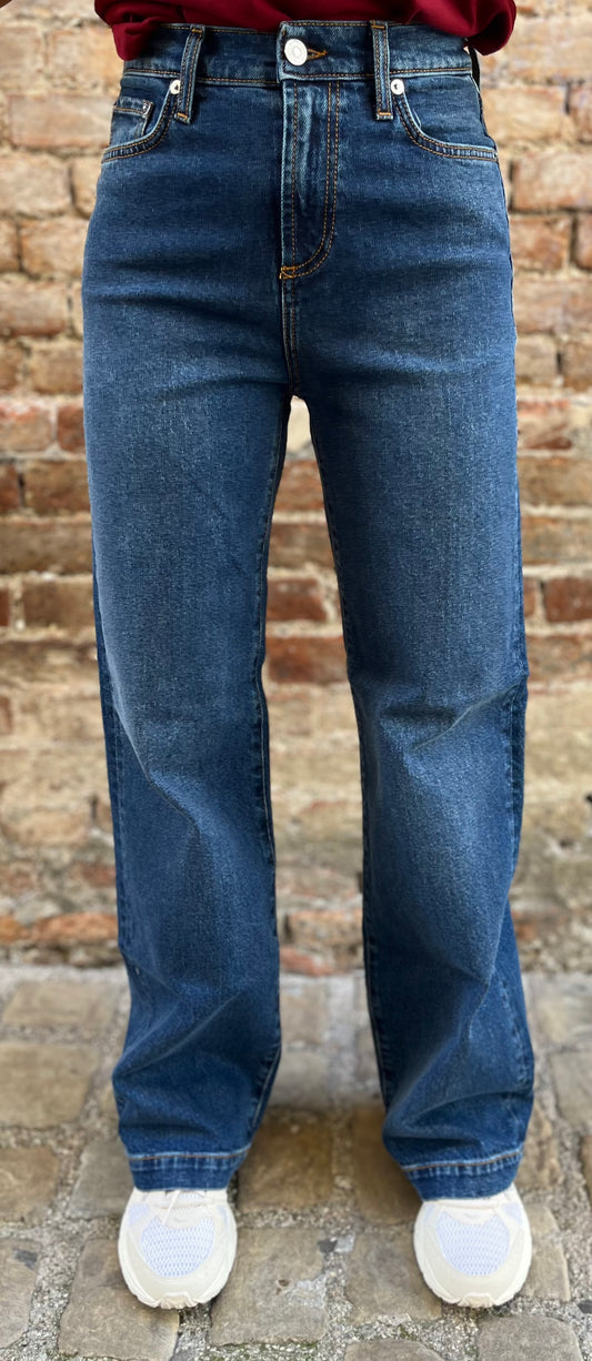 Roy Roger's Jeans Marta Corry vita alta, a zampa (flare fit) DENIM