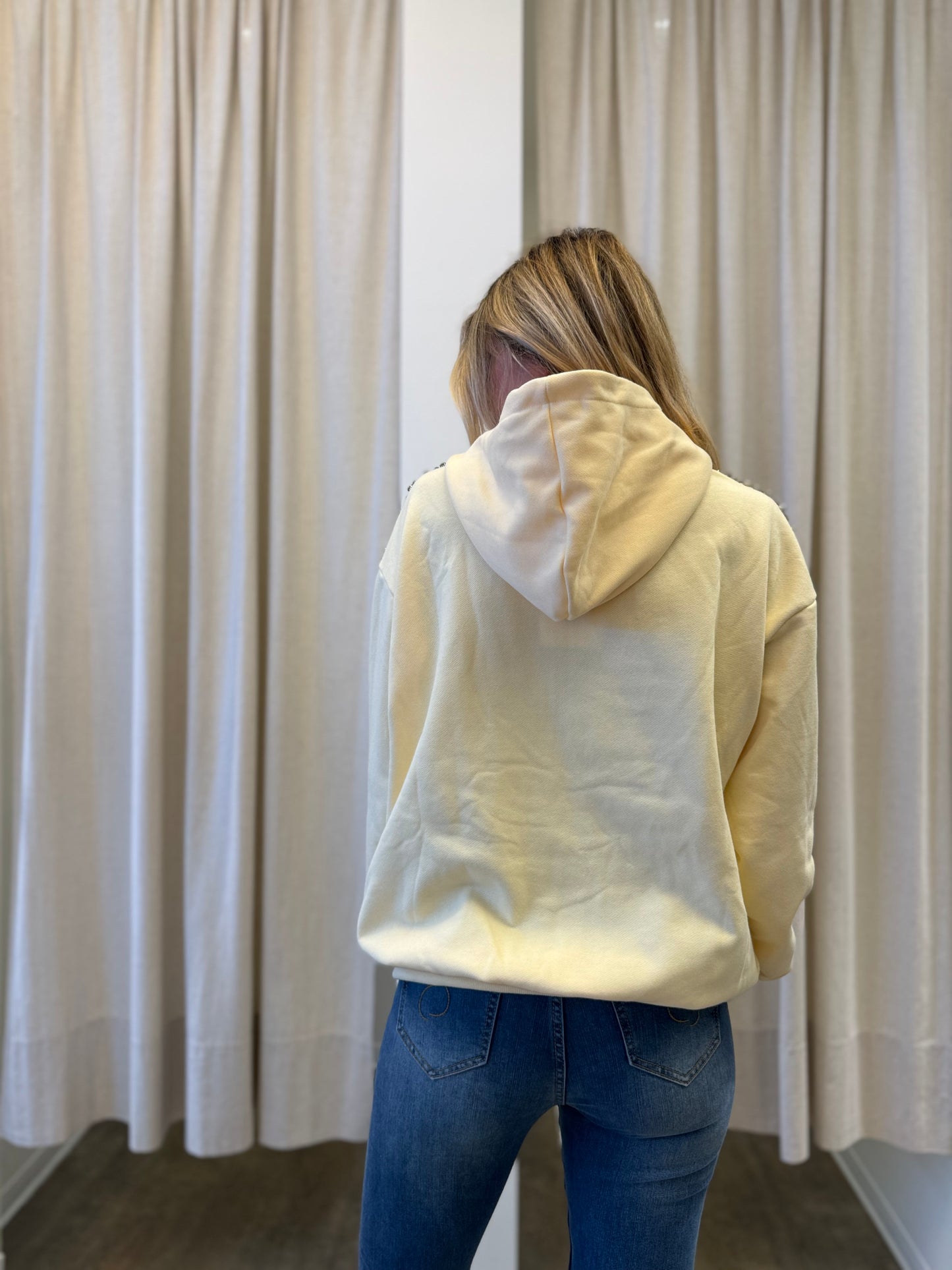 Susy Mix Felpa over con appl.gioiello GIALLO