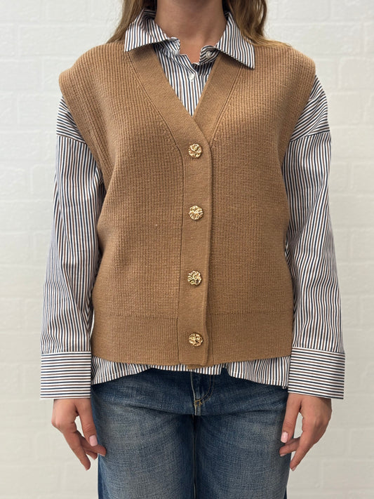 Molly Bracken Gilet in maglia collo V COCCIO