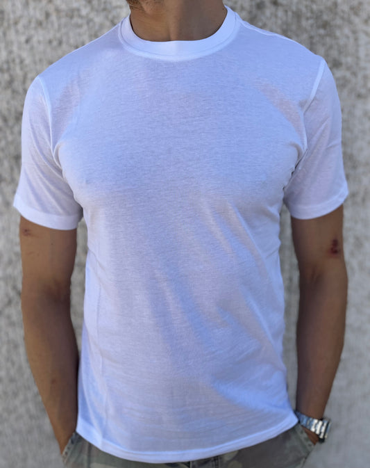 loft88 maglia manica corta cotone BIANCO