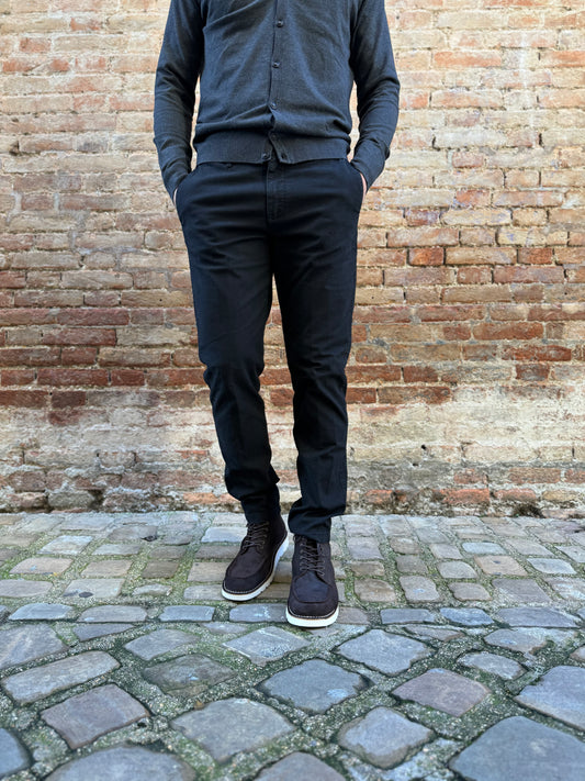 Savoir Faire pantalone tasca uomo microfantasia NERO