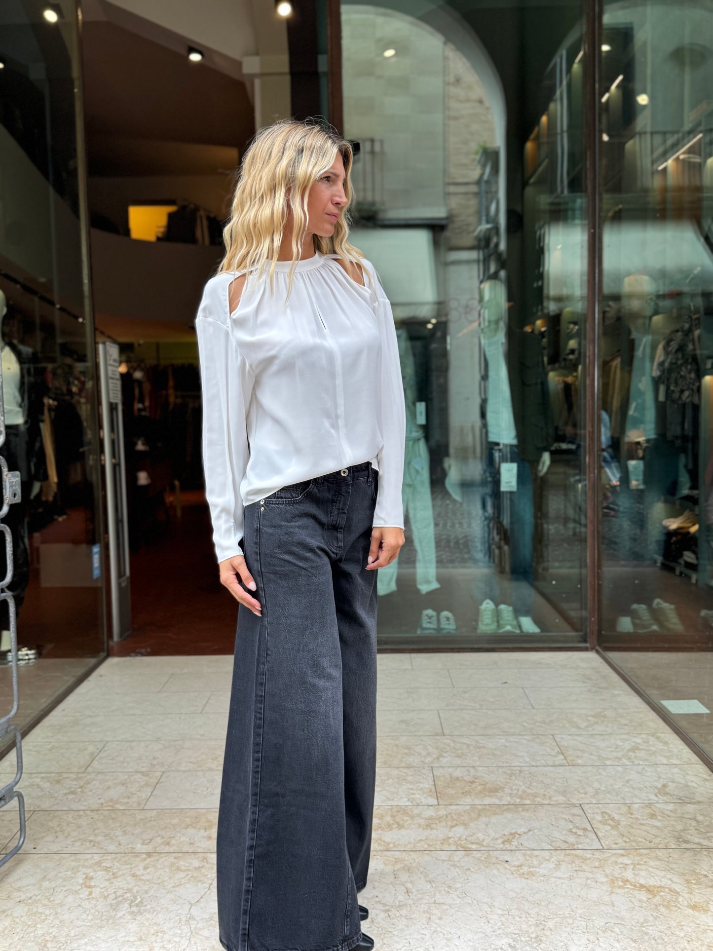 PATRIZIA PEPE Blusa m/l viscosa BIANCO