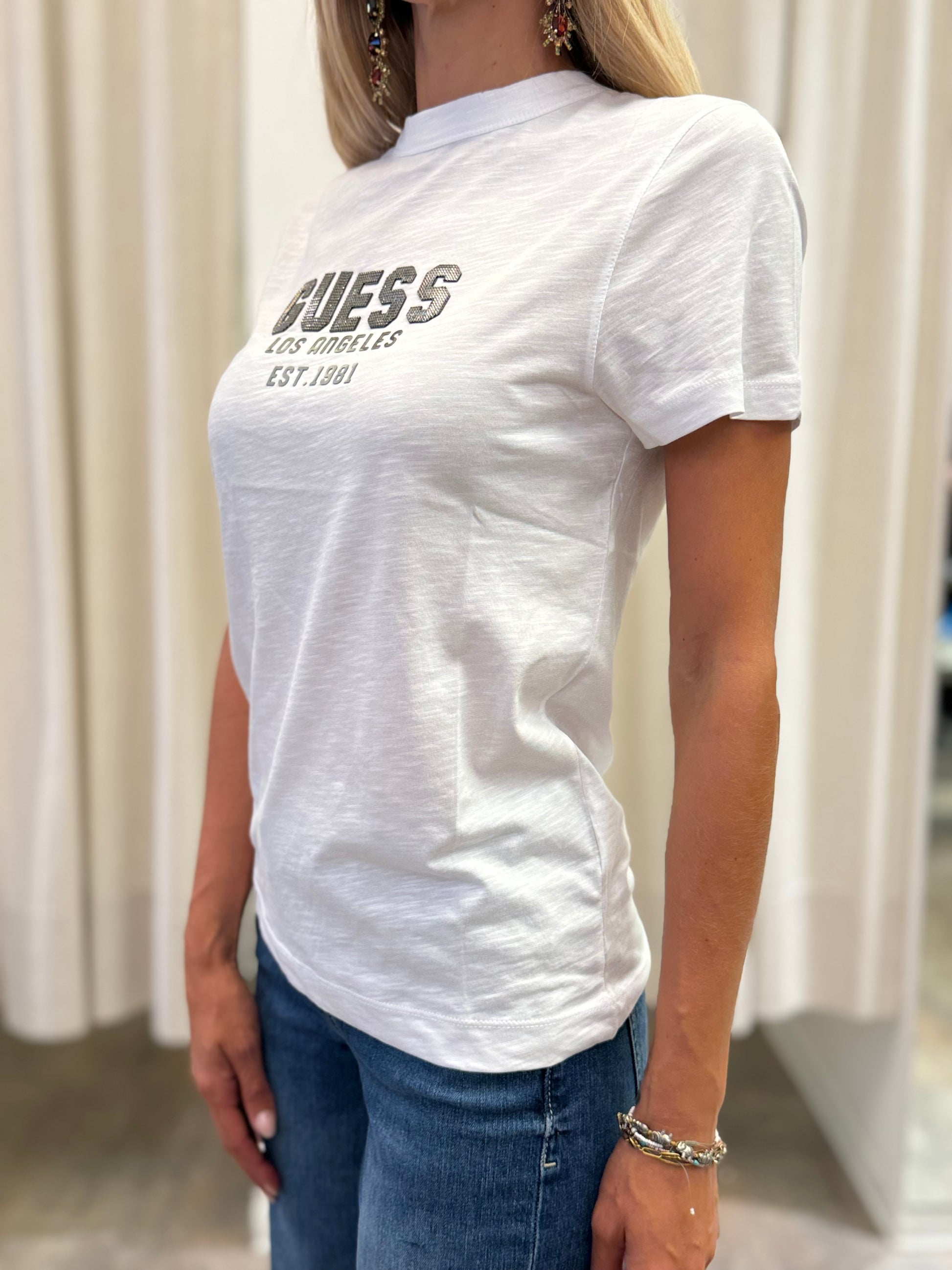 Shirt Donna Guess Maglia Guess Ragazza GUESS T SHIRT LUX GIOIELLO