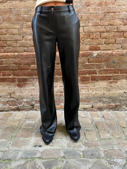 Patrizia Pepe Pantalone in ecopelle NERO