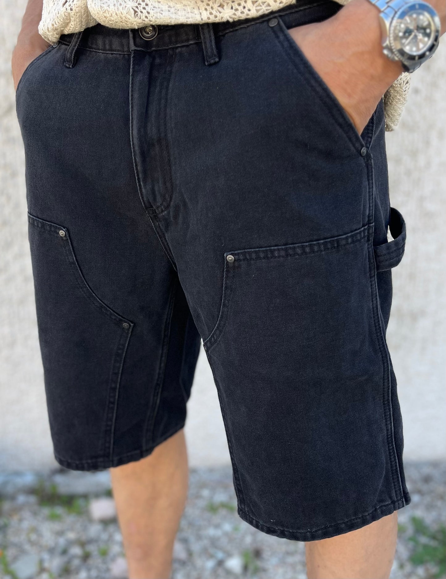 Rytual bermuda work portamartello canvas NERO