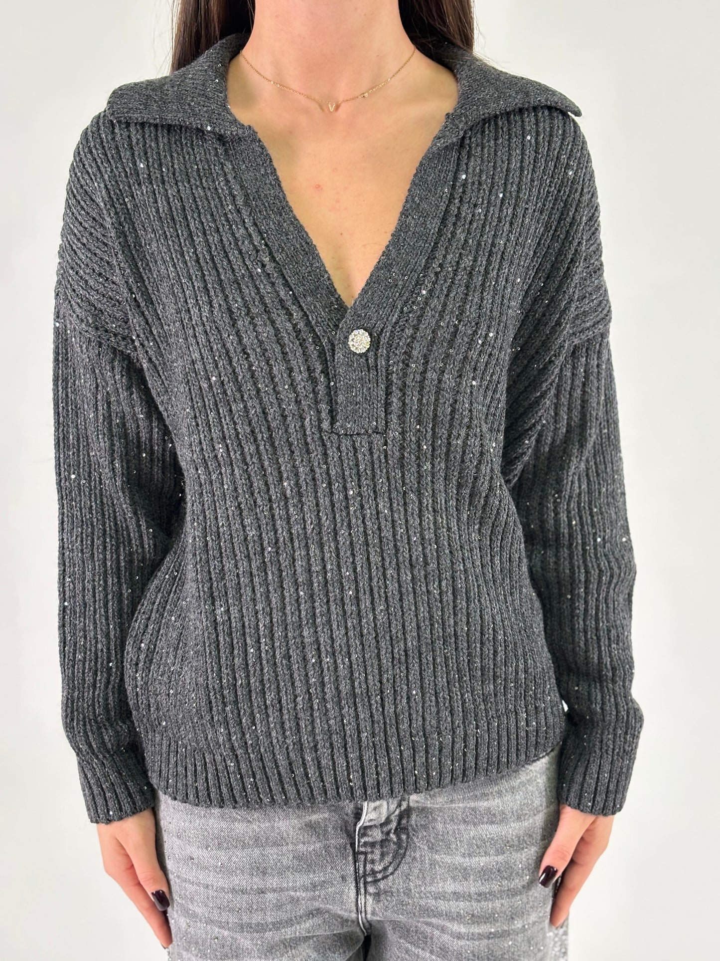 Kocca Maglia collo polo GRIGIO