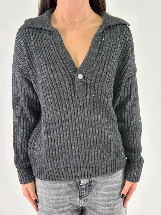 Kocca Maglia collo polo GRIGIO