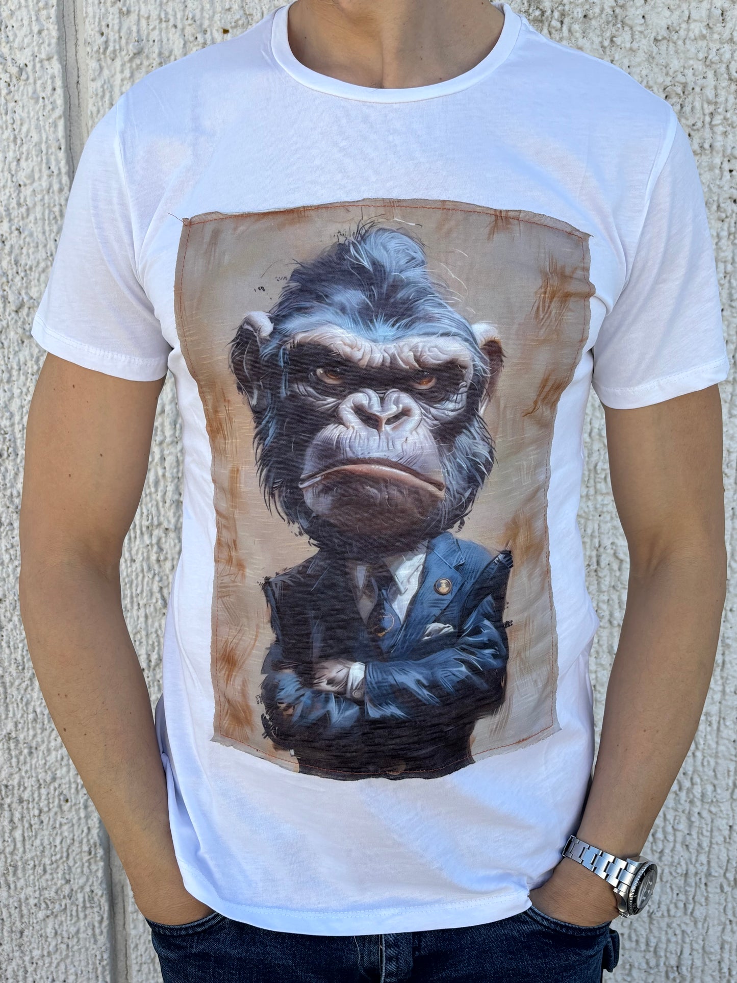 Trepuntonove t-shirt mm gorilla doppiopetto