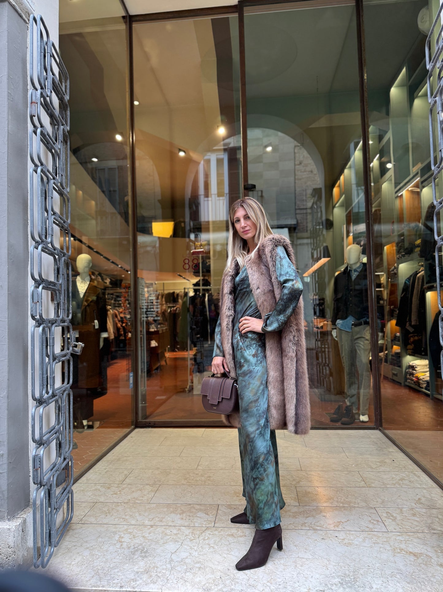 Mercì Abito lungo ml in viscosa VERDE