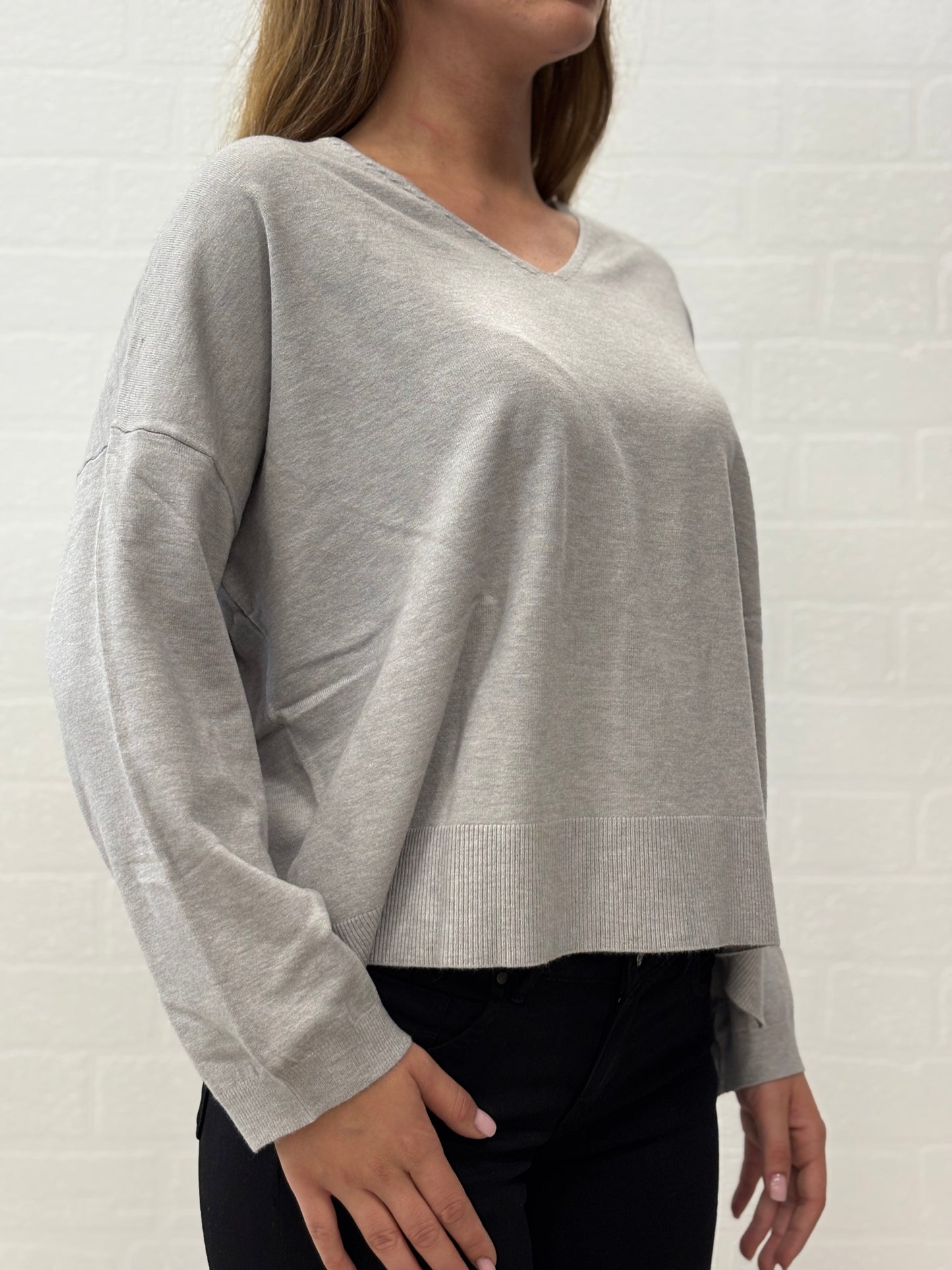 Griffai Maglia ml con collo V PERLA