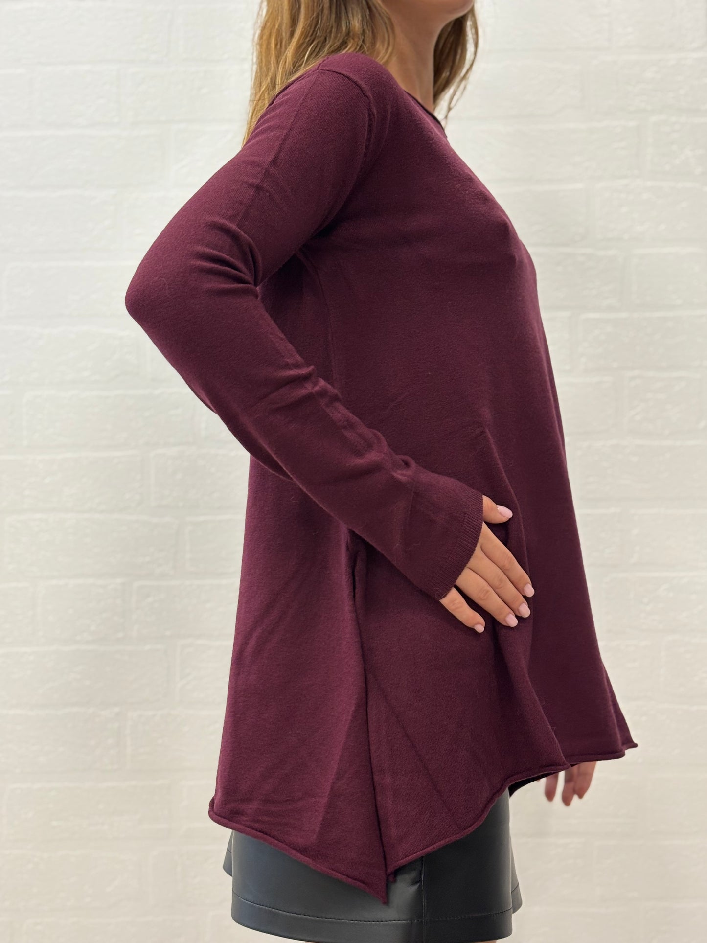 Griffai Maglia ml con punte più lunghe BORDEAUX
