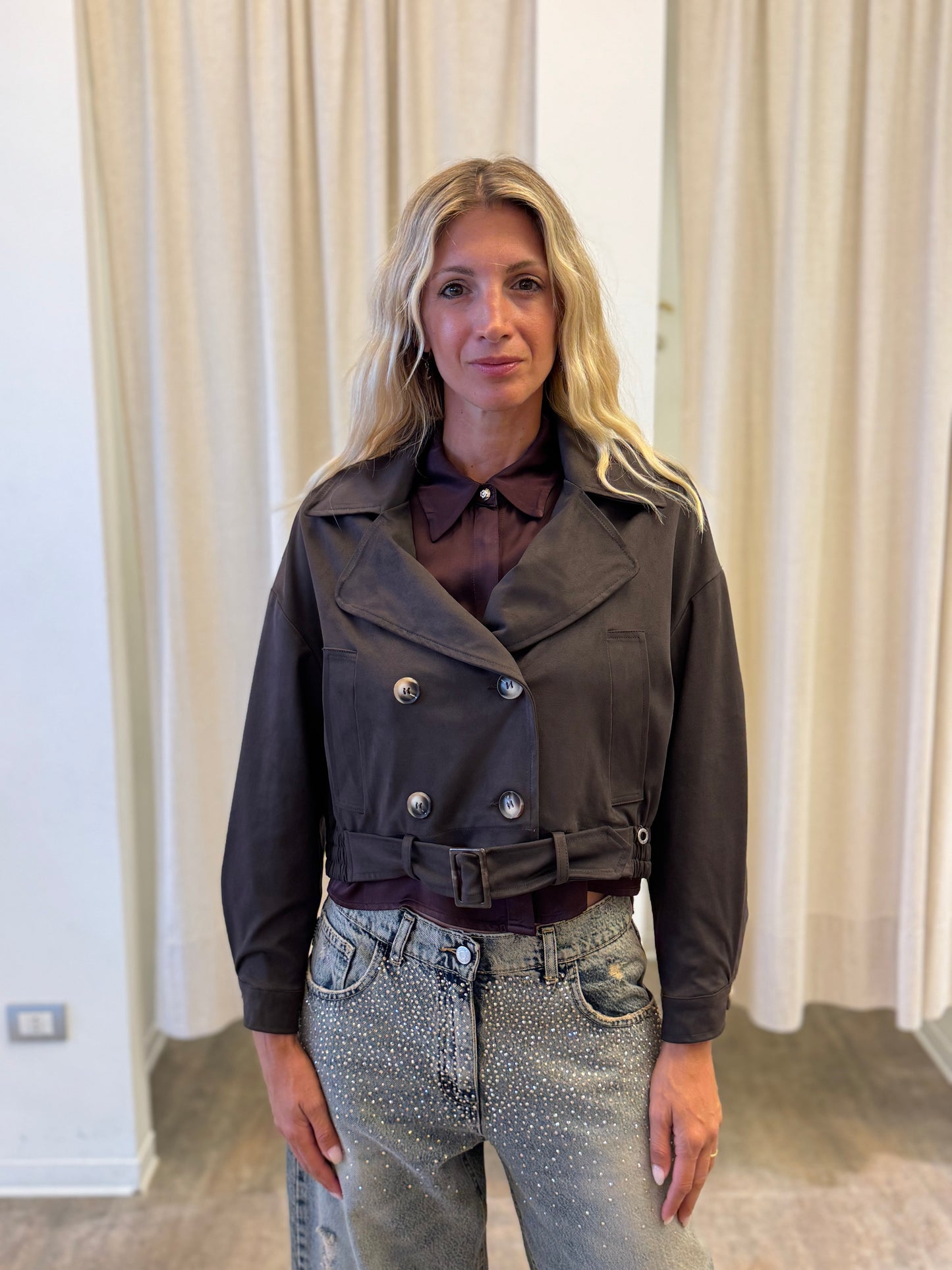 Eco Giubbino simil dainetto TESTA MORO