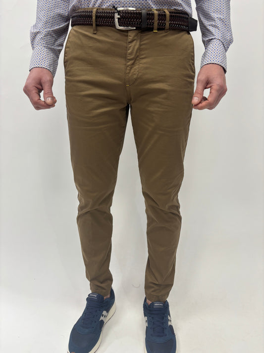 Savoir Faire pantalone slim gabardina stretch BISCOTTO