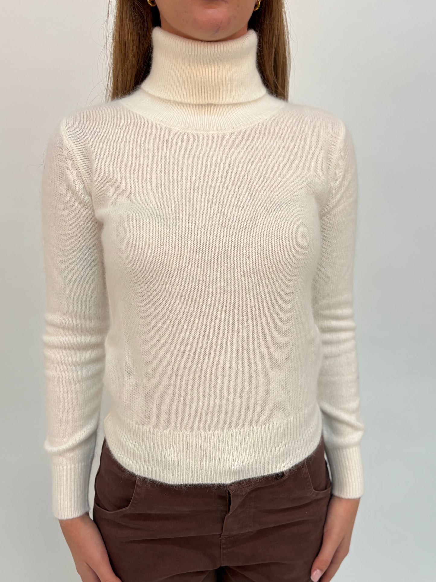 Kocca Maglia collo alto angora/lana PANNA