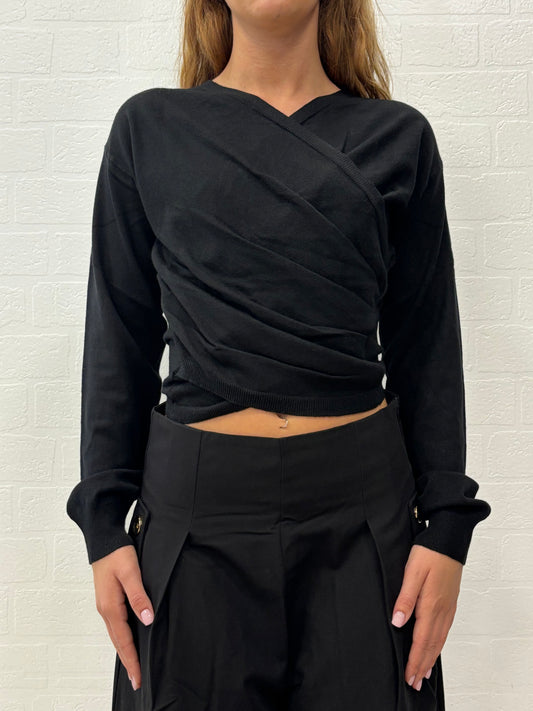 Griffai Maglia ml incrociata NERO
