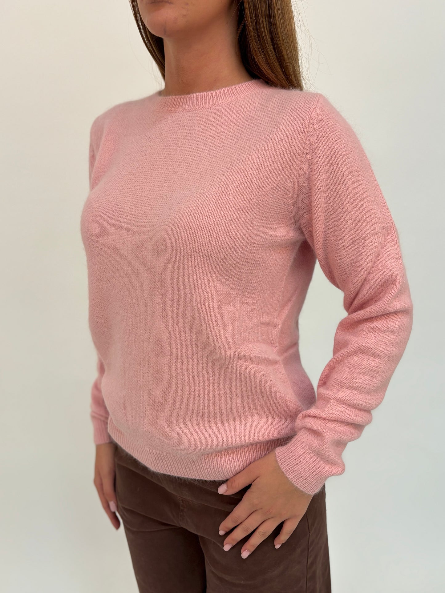 Kocca Maglia girocollo in angora ROSA