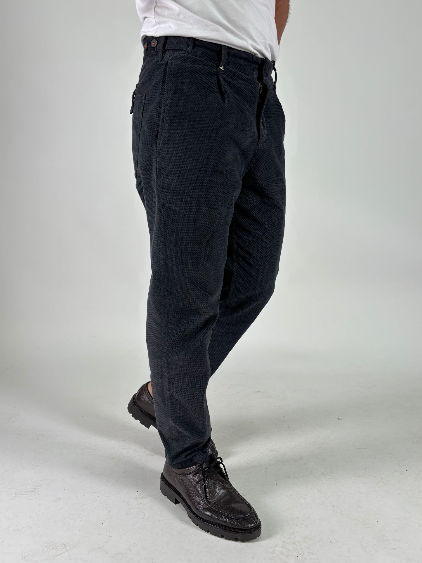 Berna Pantalone in velluto diagonalino ANTRACITE