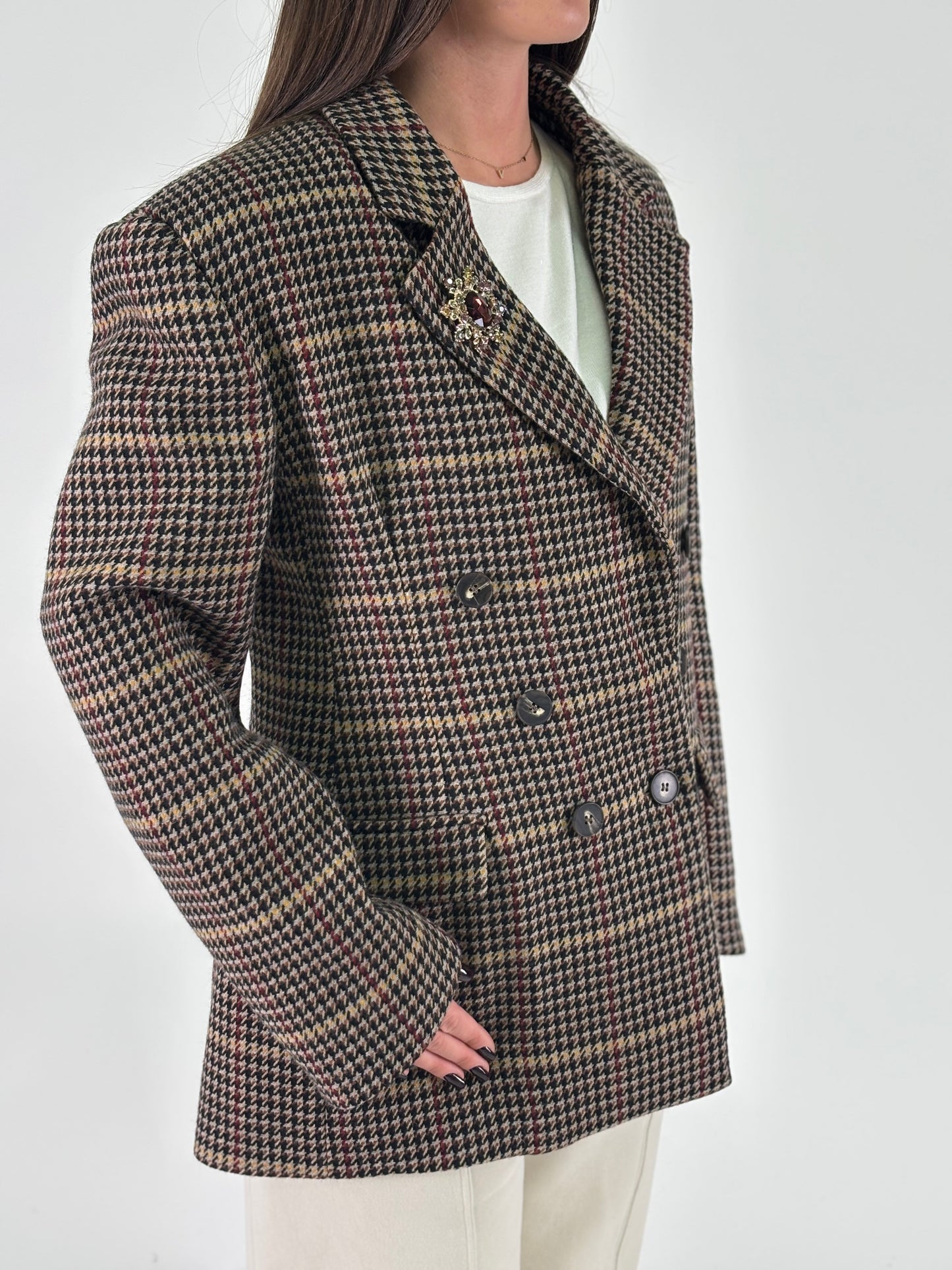 Tensione In Giacca doppiopetto pied de poule MULTICOLOR
