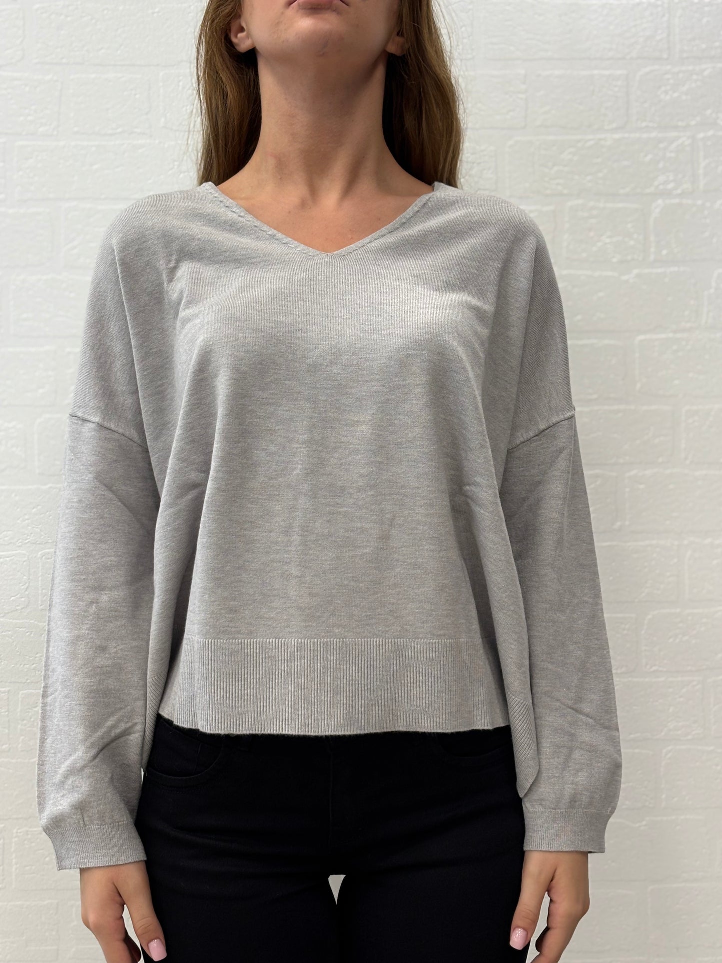 Griffai Maglia ml con collo V PERLA