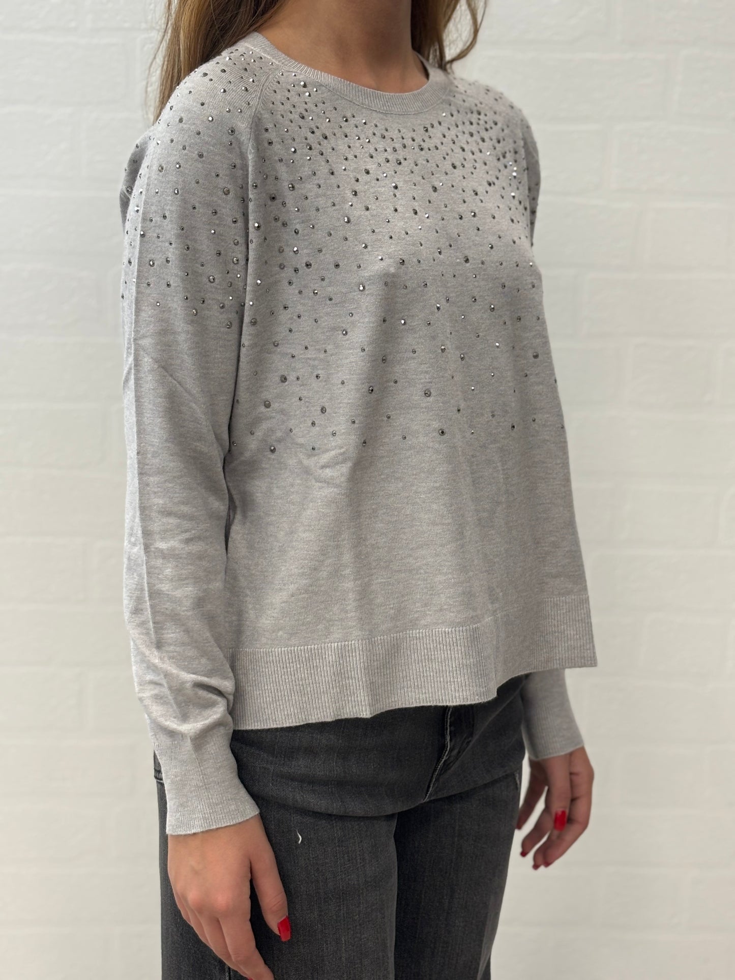 Griffai Maglia girocollo con punti luce PERLA