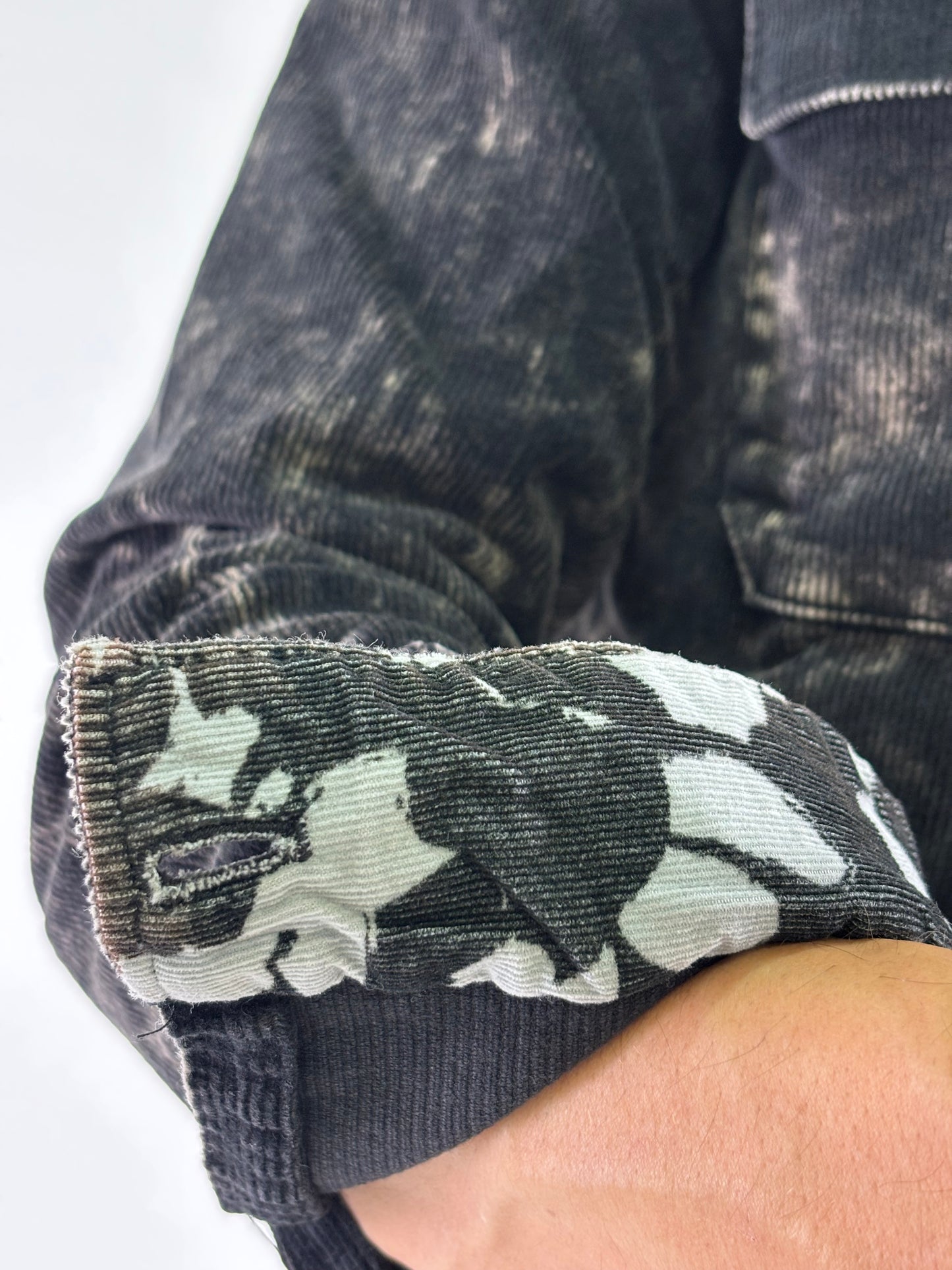 A.Lamura field jacket velluto stone NERO