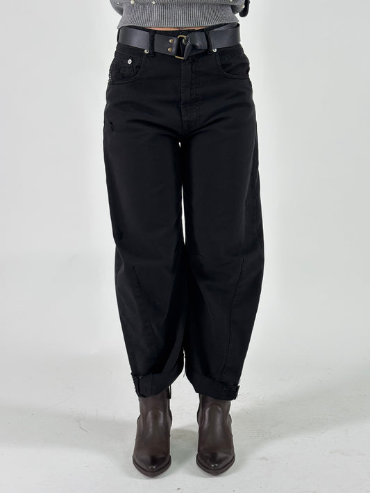 Haveone Jeans barbara modello ballon NERO