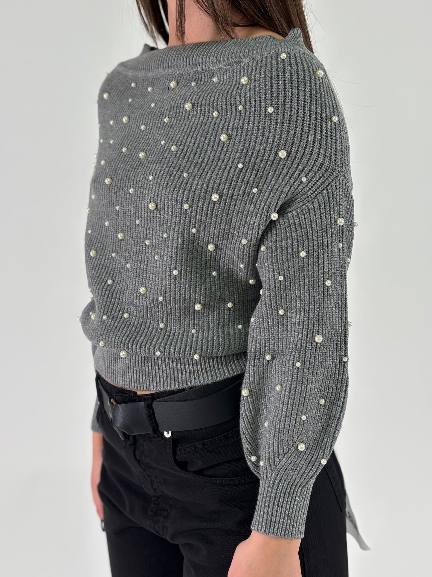 Kocca Maglia con perle GRIGIO