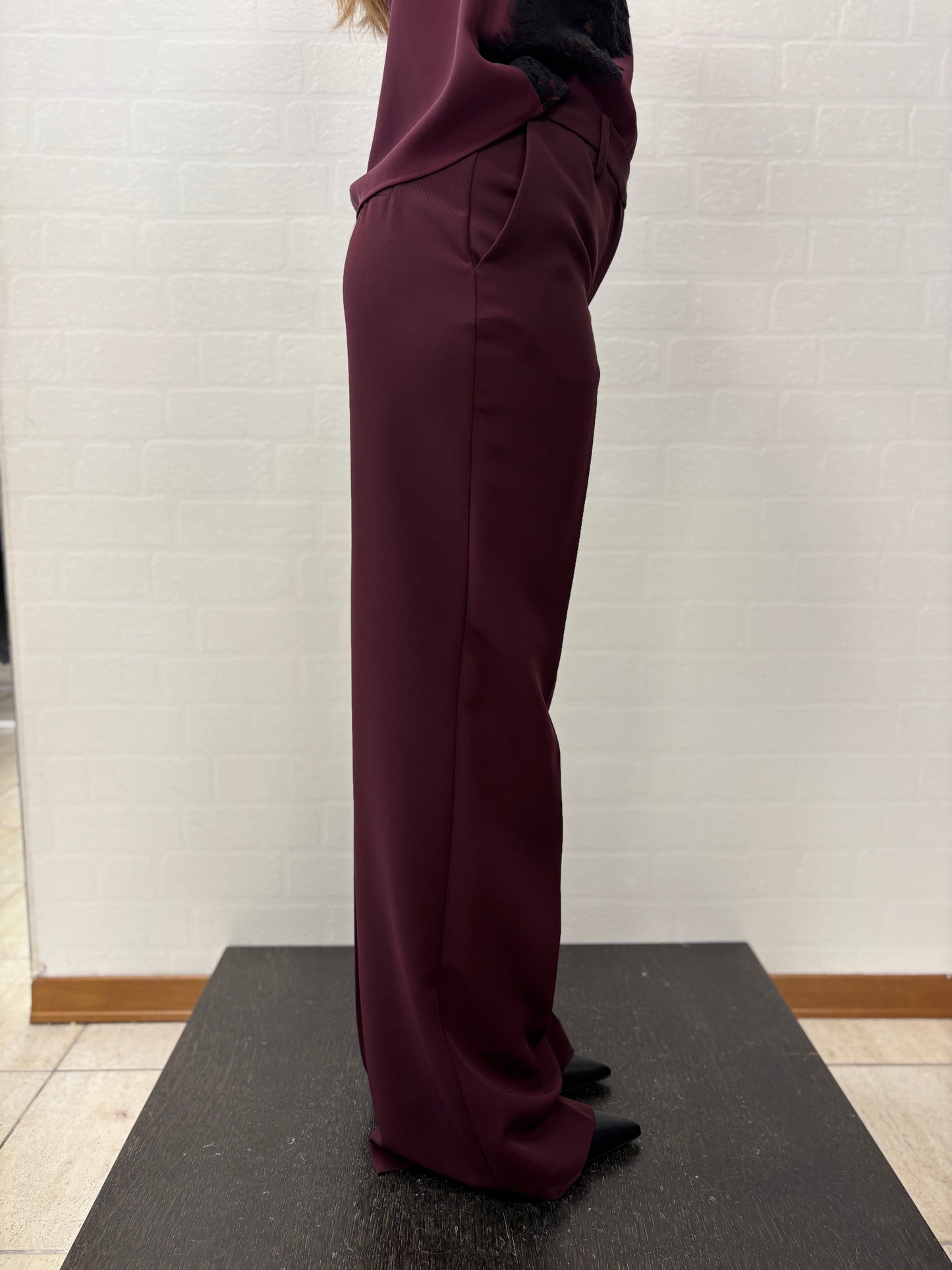 Eco Pantalone palazzo BORDEAUX