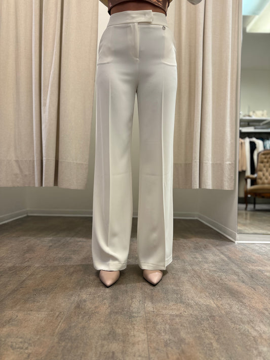 Eco pantalone palazzo BIANCO