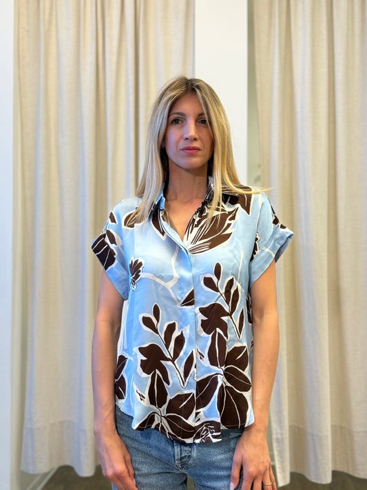 Susy Mix Camicia fantasia floreale CELESTE