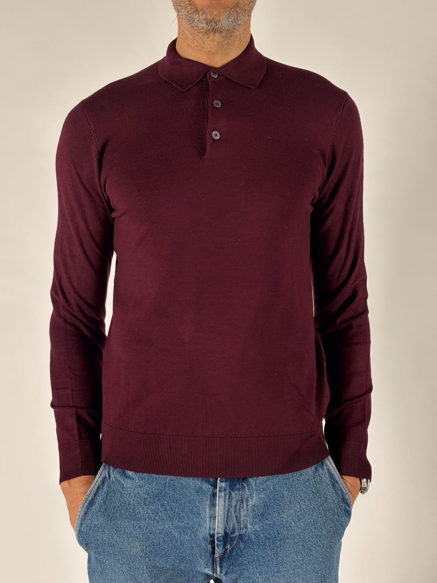 Markup Polo ml in viscosa BORDEAUX
