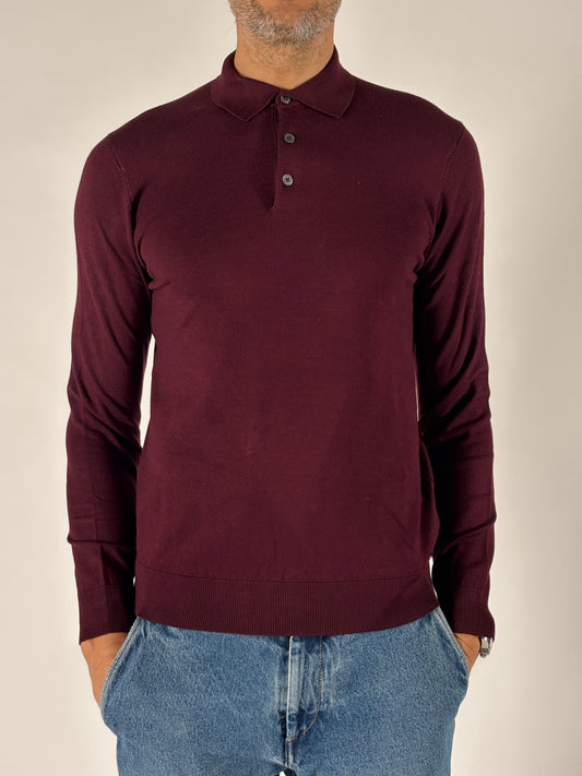 Markup Polo ml in viscosa BORDEAUX