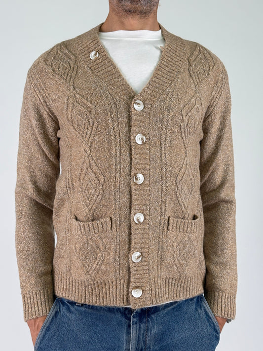 Markup Cardigan con trecce malfilè melange BEIGE
