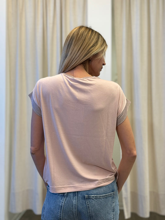 Susy Mix Canotta lurex ARGENTO
