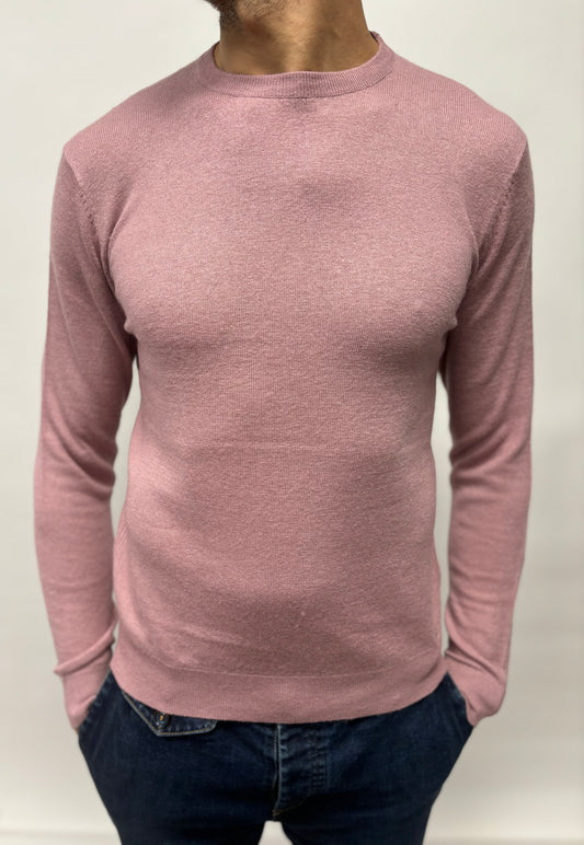 Markup Maglia girocollo lana e cashmere ROSA