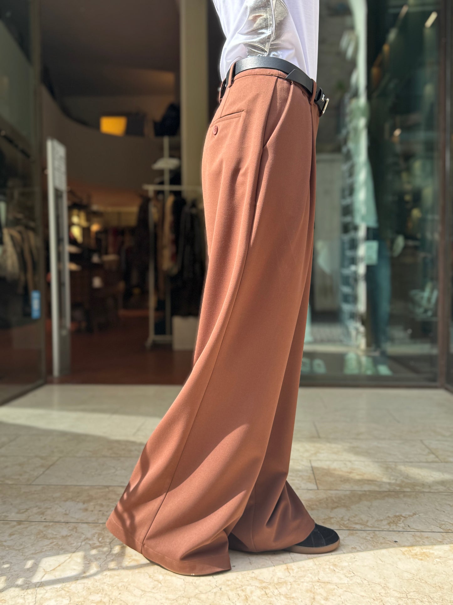 PATRIZIA PEPE Pantalone palazzo MARRONE