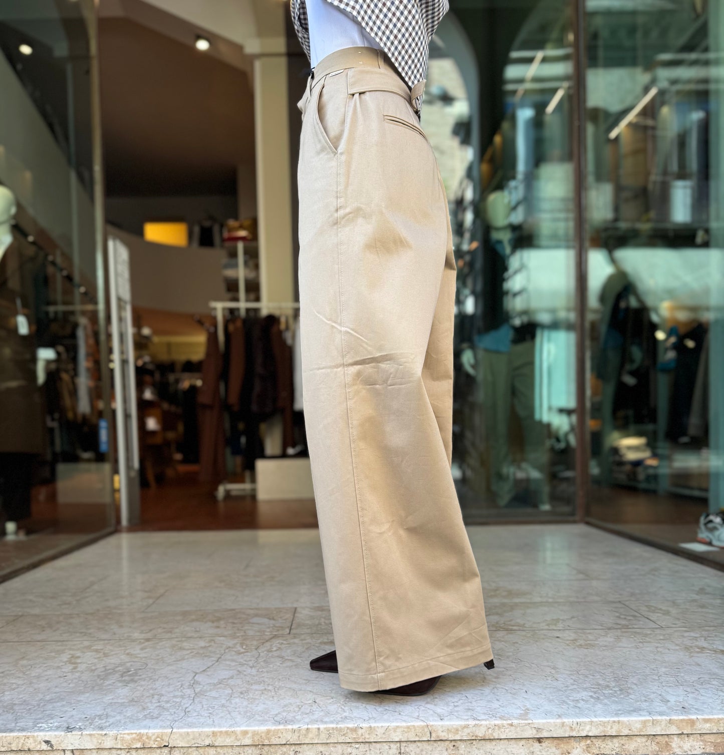 Roy Roger's Chino Buckle back Woman SABBIA