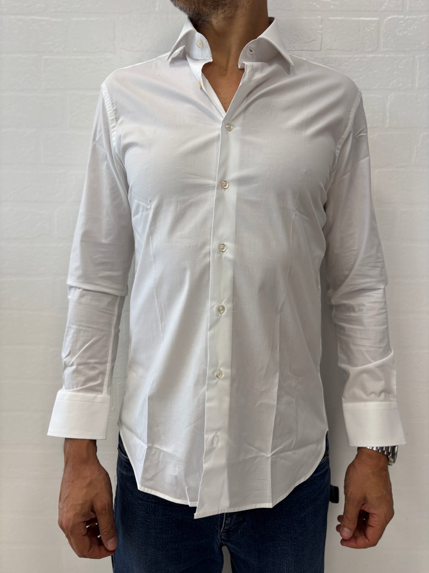 Bastoncino camicia elasticizzata cotone superior BIANCO