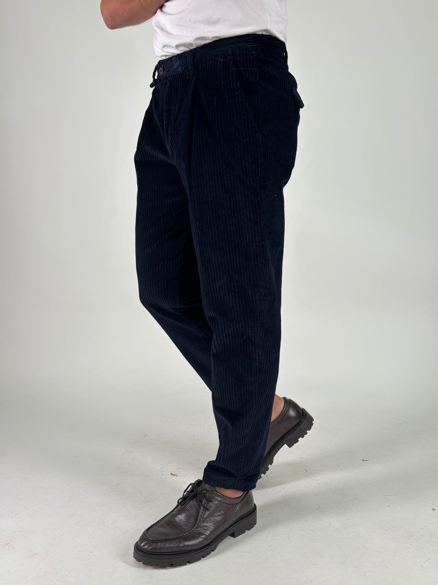 Markup pantalone velluto coste larghe BLU