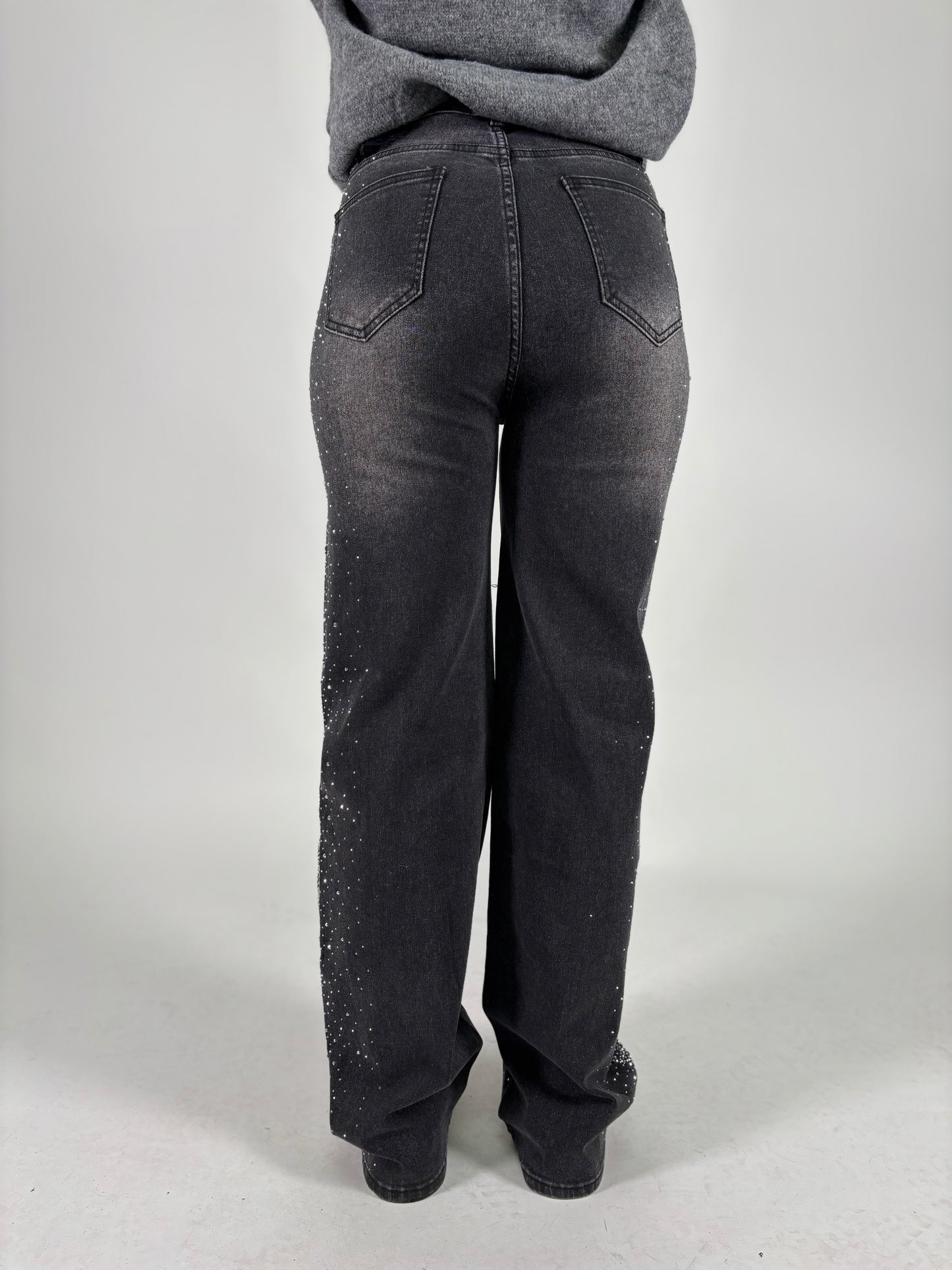 DIXIE jeans con luccichini NERO