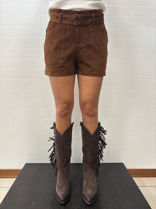 Molly Bracken Short simil camoscio COCCIO
