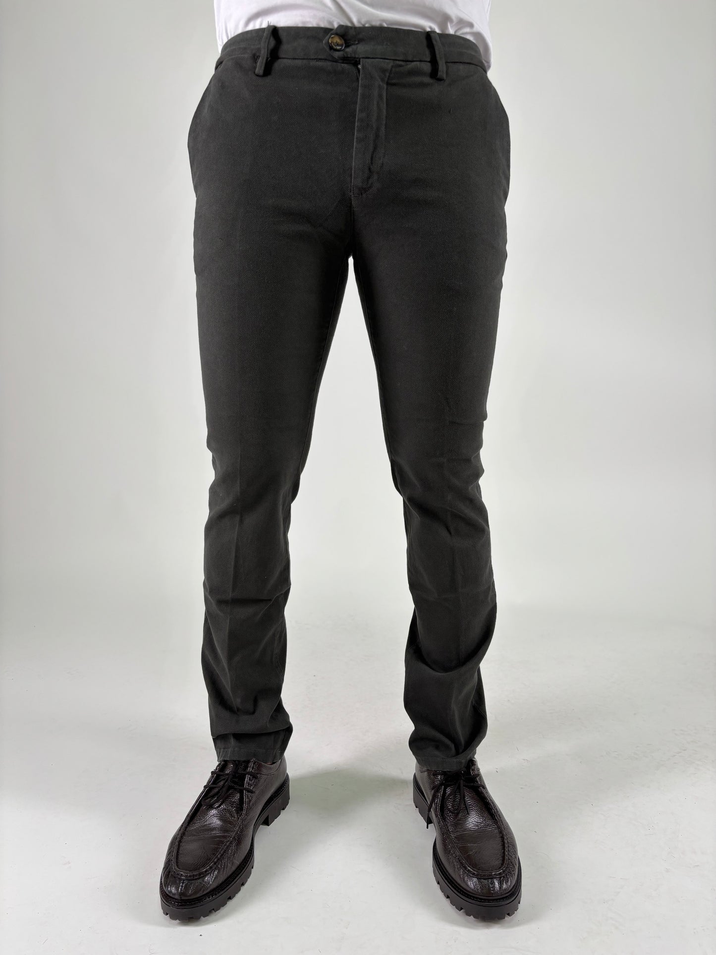 Teleria Zed Pantalone spinato slim VERDE