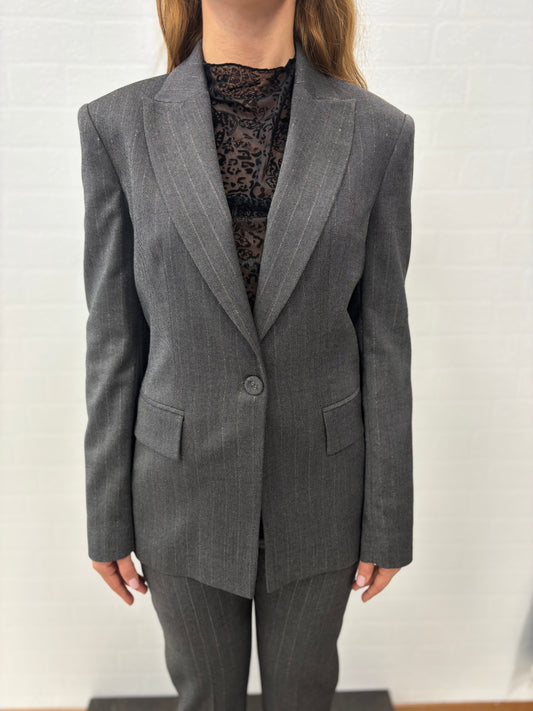 Kocca Giacca gessata in lurex argento GRIGIO